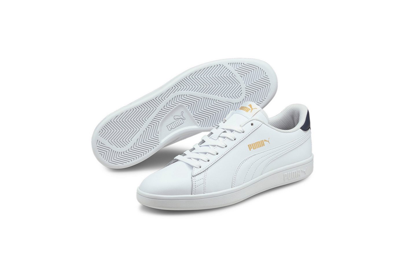 Puma SMASH V2 L Sneaker (weiß/gold)