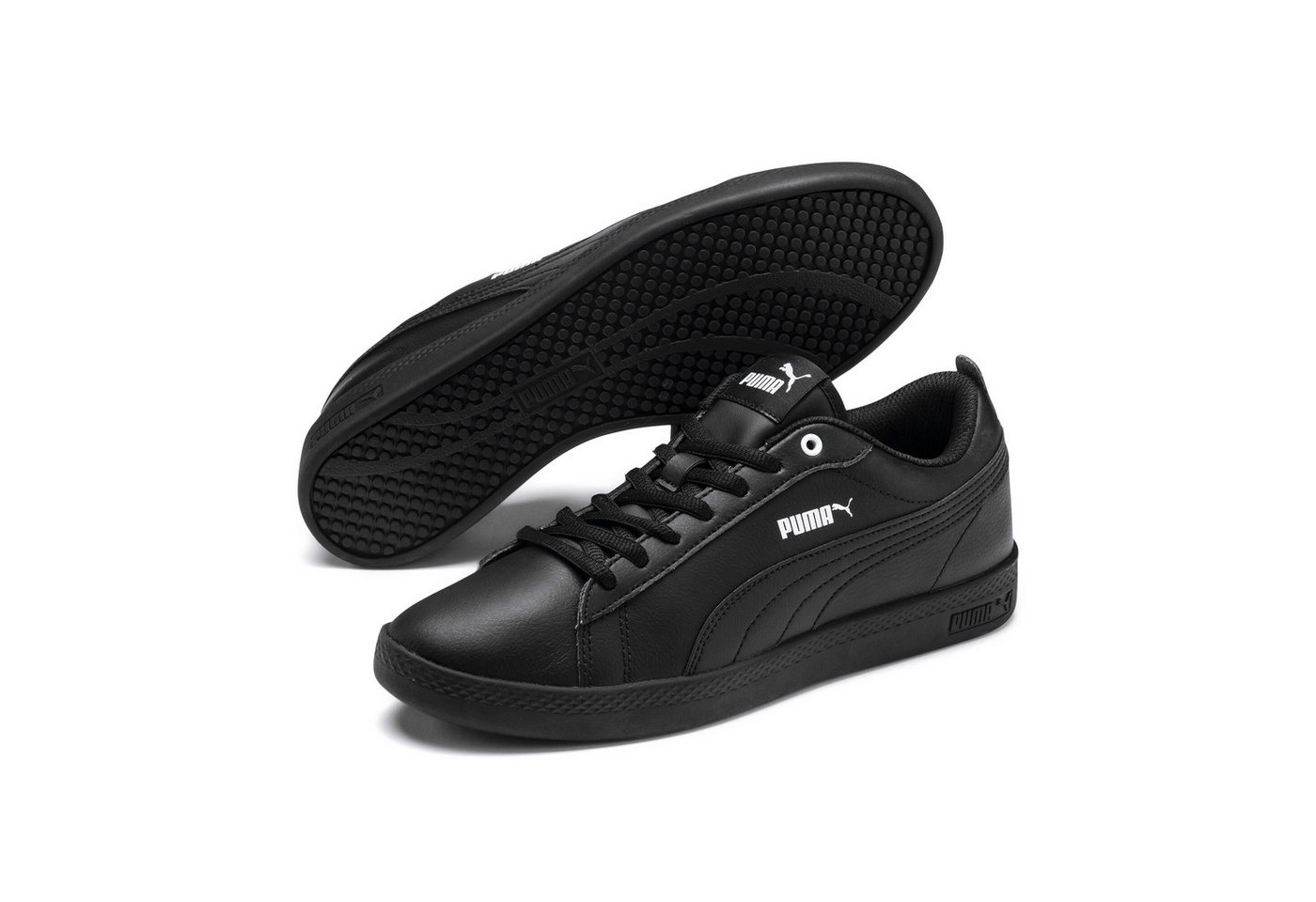 Puma SMASH WNS V2 L Sneaker aus Leder und Synthetik, atmungsaktives Innenmaterial aus Textil