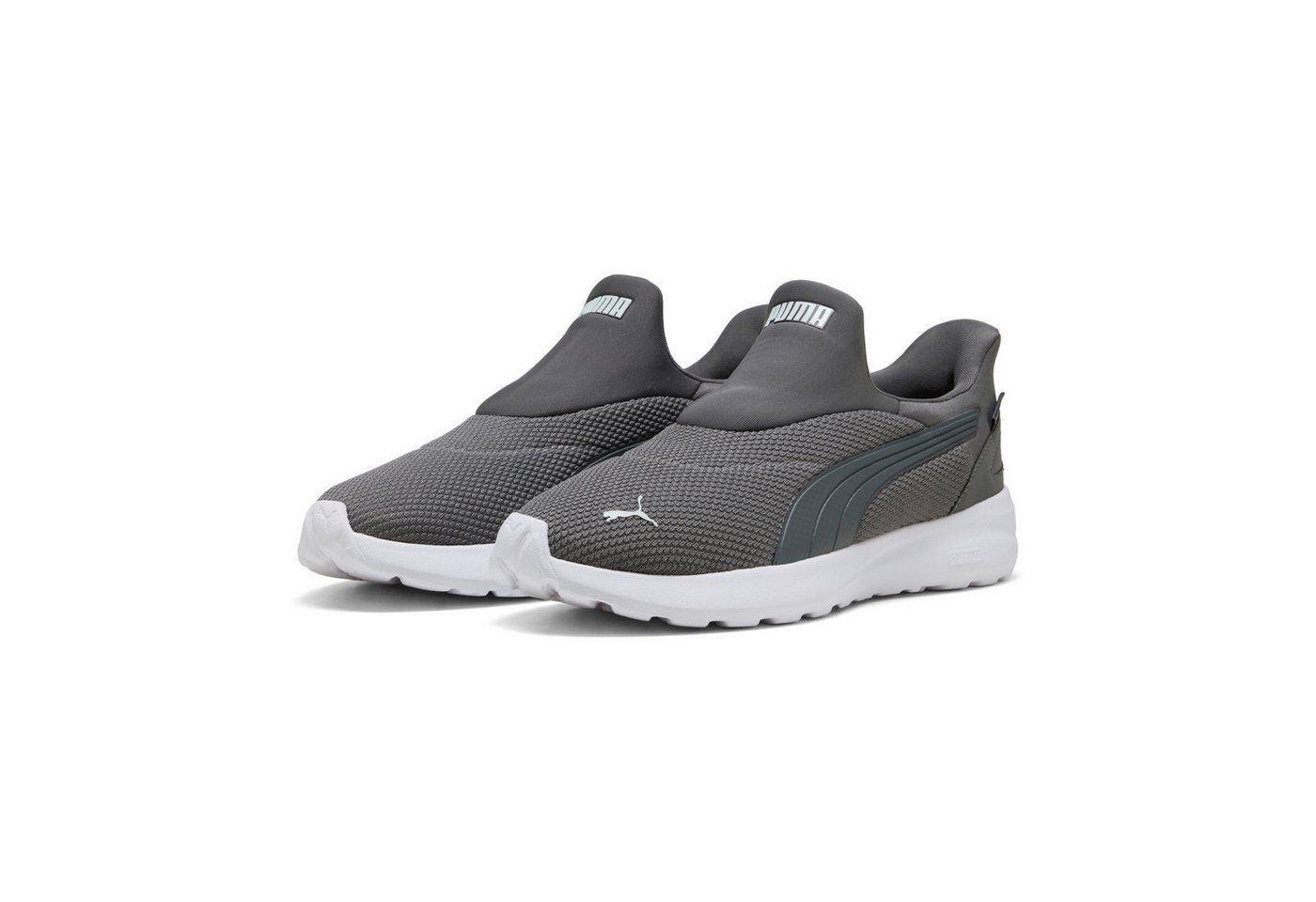 Puma SOFTRIDE COSMIC SLIPTECH Walkingschuh mit profiliertem Laufsohlenprofil, mit Schlupfeinstieg, aus Textil (grau)