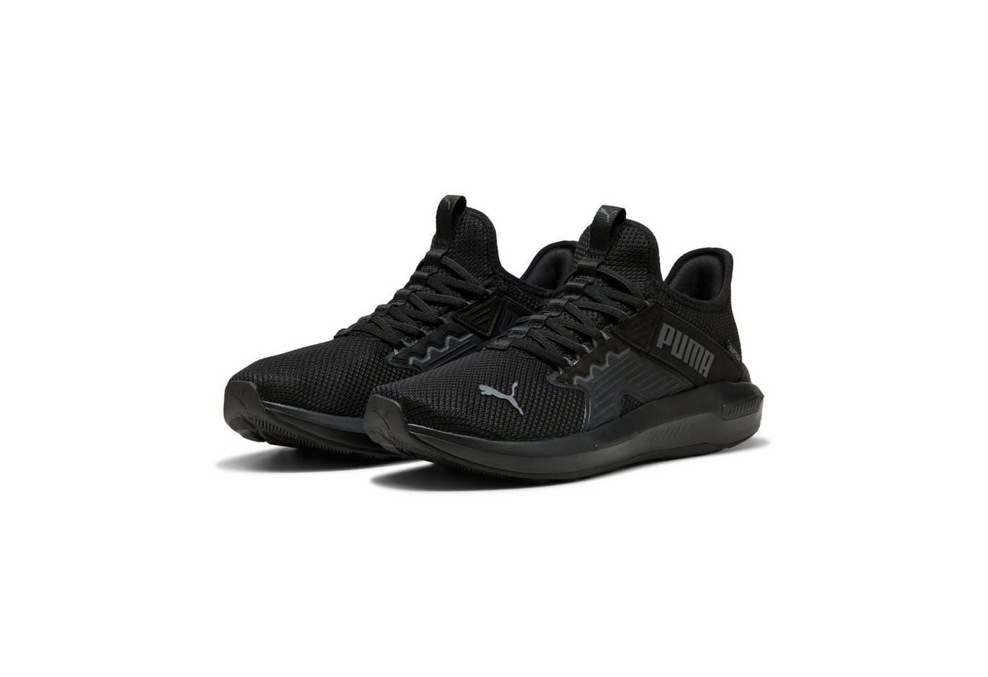 Puma SOFTRIDE ENZO 5 SLIP TECH Laufschuh mit Schlupfeinstieg, herausnehmbare Innensohle (schwarz/grau)