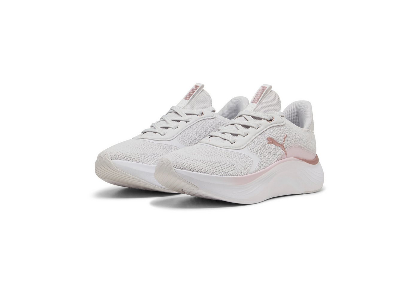 Puma SOFTRIDE MAYVE 2 WNS Fitnessschuh ideal für Gym und Fitnessstudio (grau/rosa/gold)