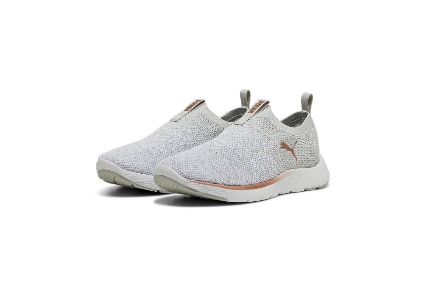 Puma SOFTRIDE REMI SLIP-ON KNIT WN'S Slip-On Sneaker (grau/weiß/gold)