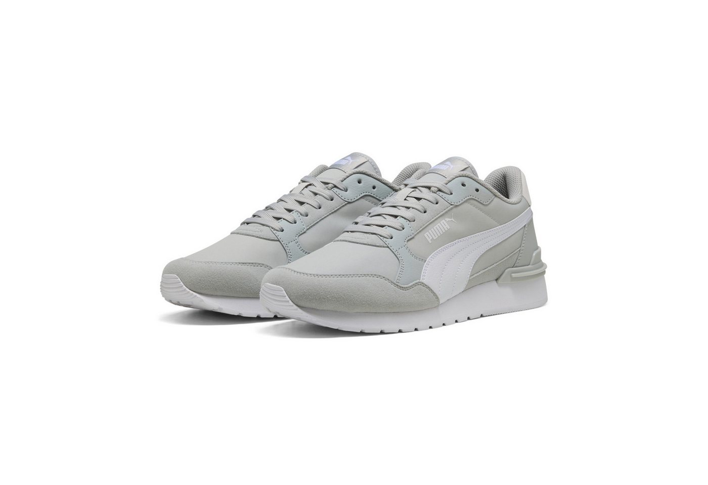 Puma ST RUNNER V4 NL Sneaker für sportliche Aktivitäten, atmungsaktives Obermaterial aus Textil (grau/weiß)