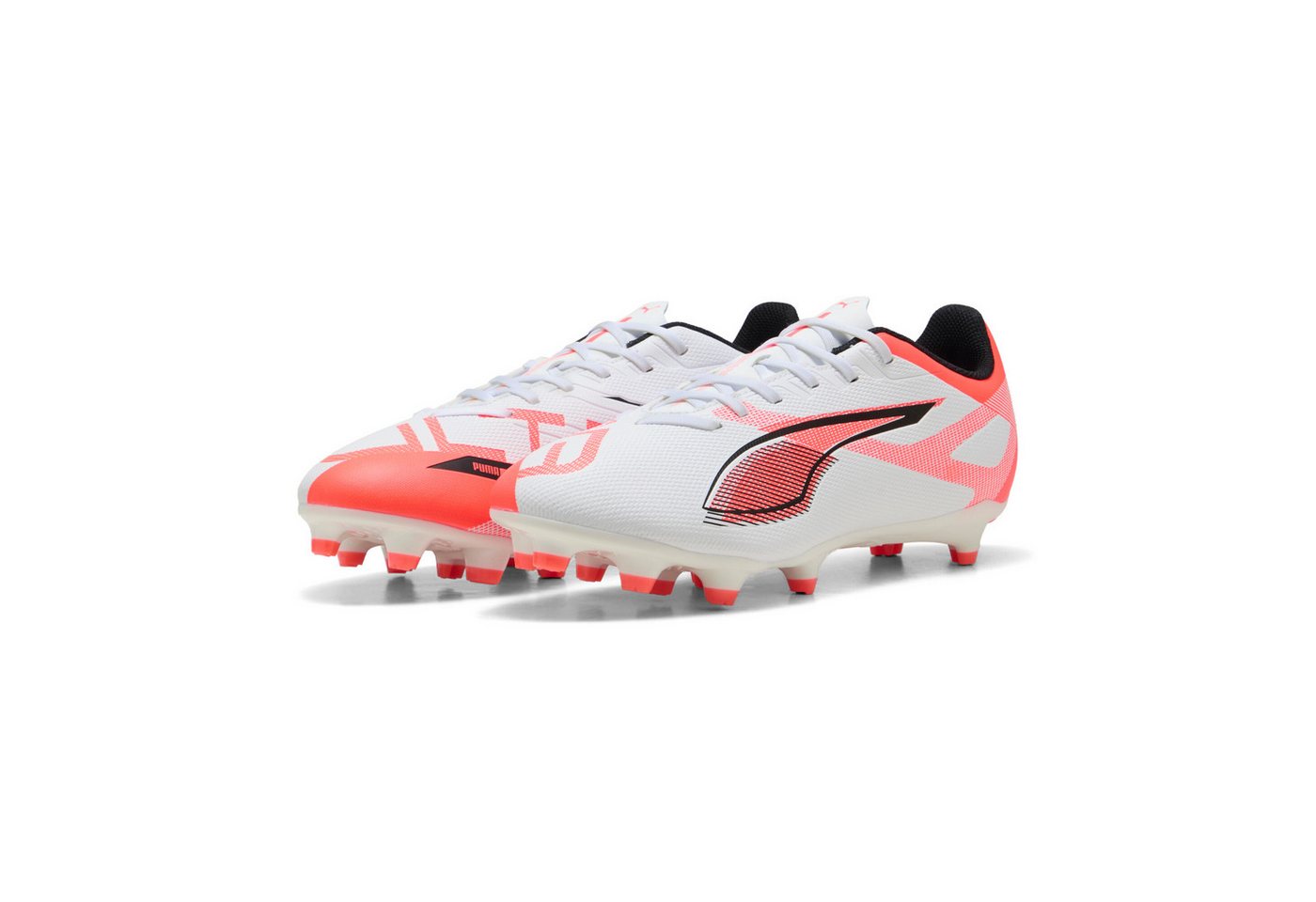 Puma ULTRA 5 PLAY FG/AG Fußballschuh für Rasenplätze (weiß/schwarz/rot)
