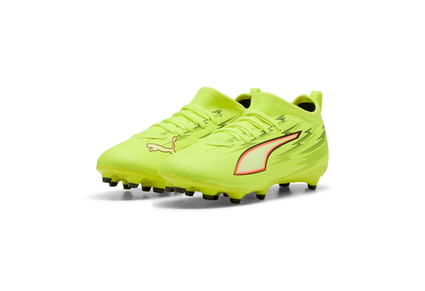 Puma ULTRA 6 MATCH FG/AG JR Fußballschuh mit Schnürung, niedrige Schuhhöhe, Obermaterial aus Synthetik