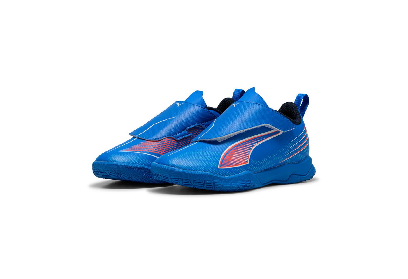 Puma ULTRA 6 PLAY V IT JR Fußballschuh für Halle und Straße, für Jugendliche (blau/weiß/rot)