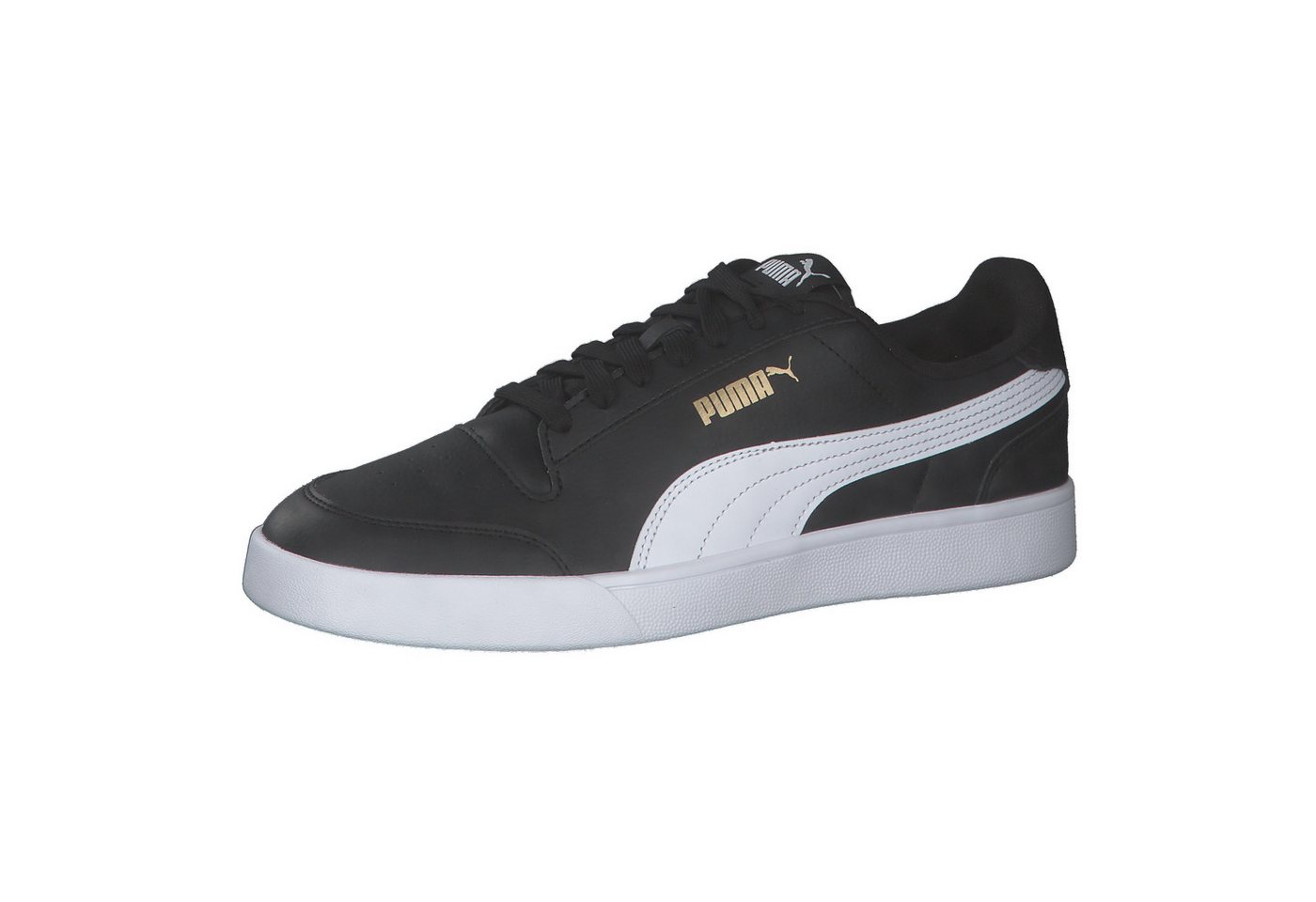 Puma Unisex Sneaker Shuffle 309668 Sneaker (schwarz/weiß/gold)