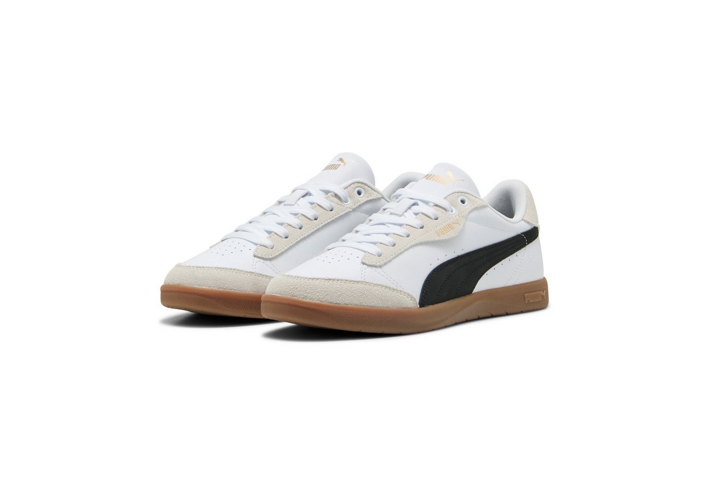 Puma VIKKY STAR OG Sneaker für sportlichen Look im Alltag, mit Lederobermaterial, mit Schnürung (weiß/schwarz/grau)