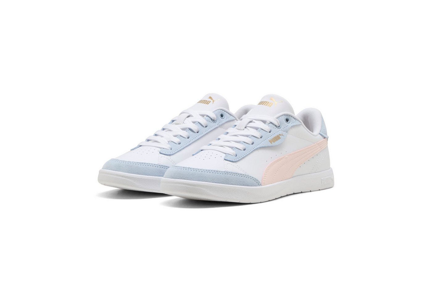 Puma VIKKY STAR OG Sneaker für sportlichen Look im Alltag, mit Lederobermaterial, mit Schnürung (weiß)