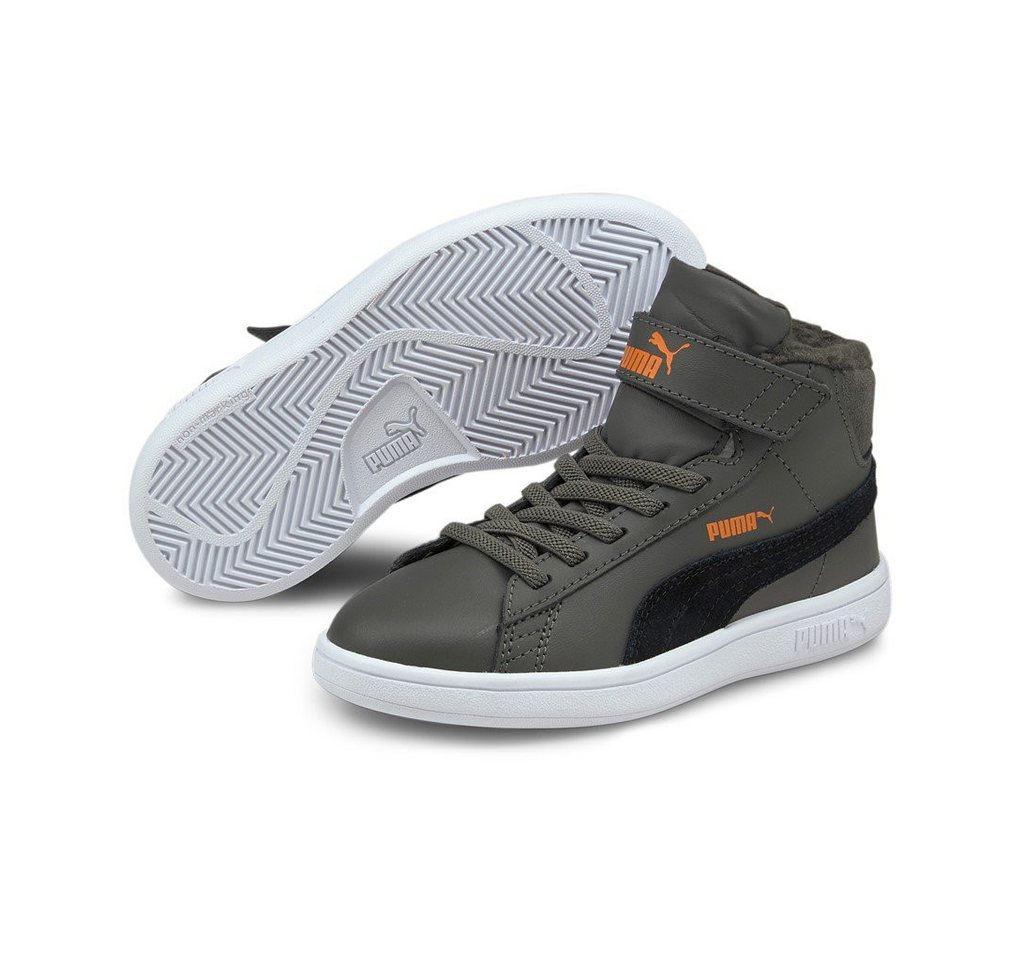 Puma Winterschuhe Smash V2 Mid Fur Vorschule grau Kinder Sneaker