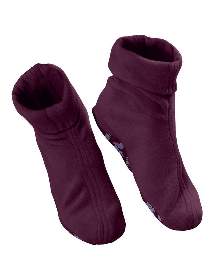 RAIKOU Damen Herren Hausschuh Kuschelsocke Pantoffeln wintersocke Hausstiefel Pantoffel (1 Paar) mit ABS Rutschfester Sohle
