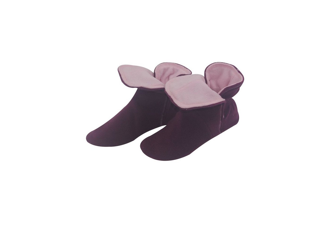 RAIKOU Hausstiefel Hüttenschuhe Stoppersocken für Damen Herren und Kinder  Hausschuh (aus Miro Fleece Super Flauschige) mit ABS und Rutschfester Sohle (rosa)