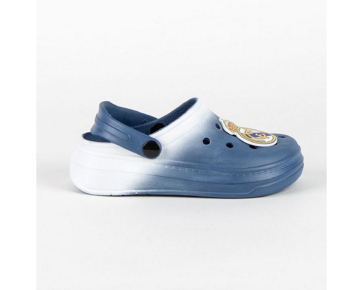 Real Madrid Kinder Clogs Sandale mit Fersenriemen und rutschfester Sohle Hausschuh