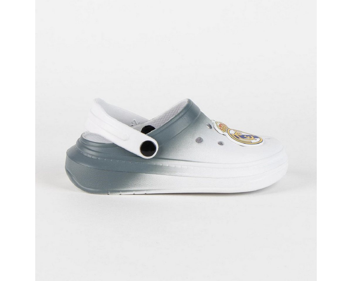 Real Madrid Kinder Clogs Sandale mit Fersenriemen und rutschfester Sohle Hausschuh