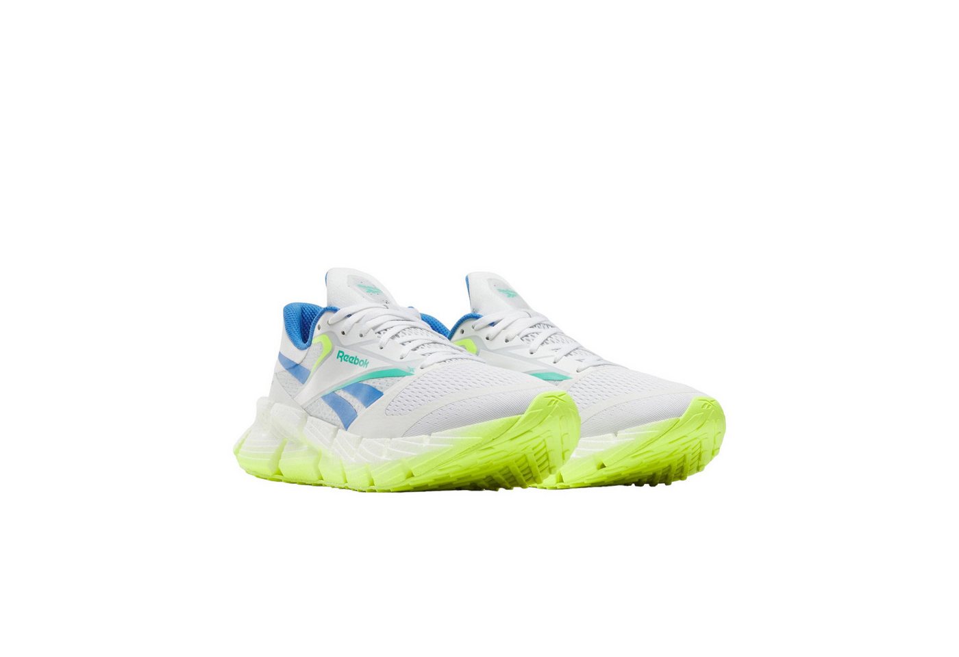 Reebok FloatZig 1 weiss/blau/lime Herren Laufschuh