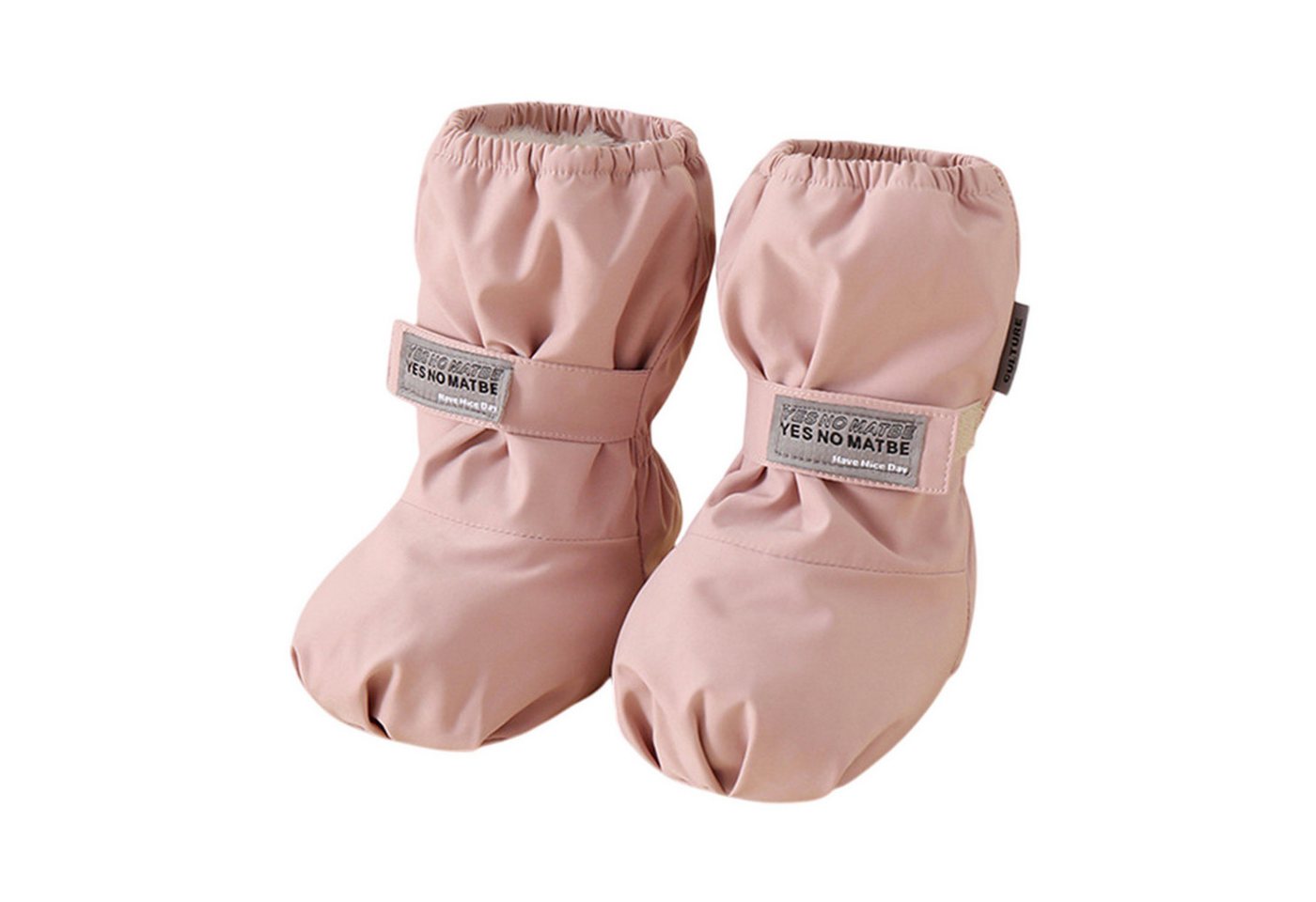 Refttenw Baby-Schuh Outdoorschuh mit Plüsch Gefüttert, Wasserabweisend Babystiefel zum Schlupfen