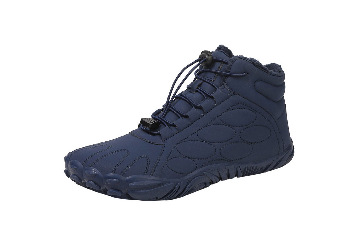 Refttenw Damen Herren Winter Rutschfeste Wanderschuhe mit Plüsch Gefüttert Barfußschuh