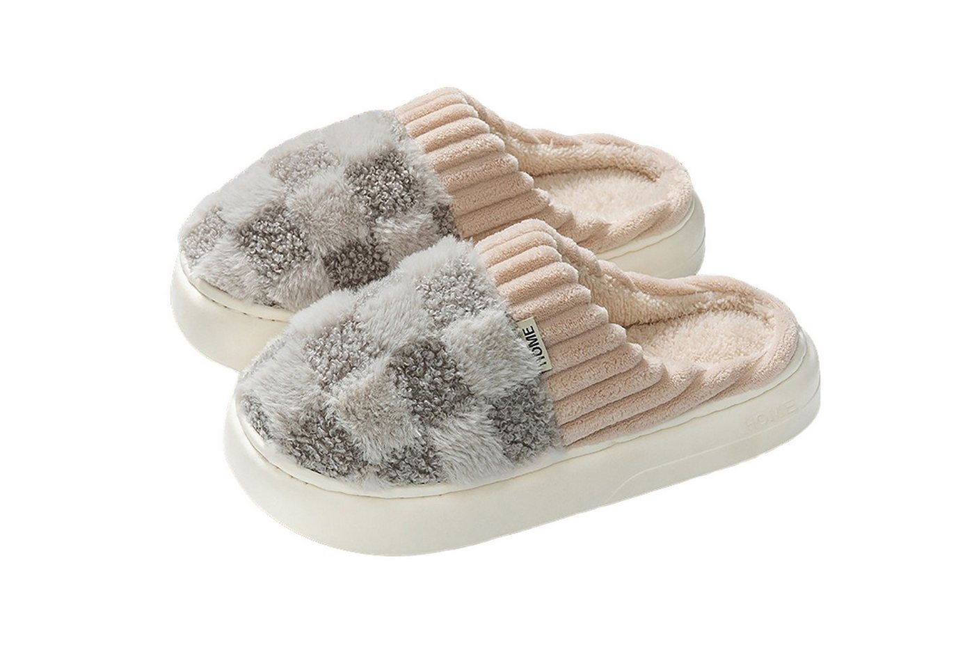 Refttenw Hausschuh Damen,Filzpantoffeln,für Paare Plüsch Hausschuhe,Warme Plüsch Hausschuhe