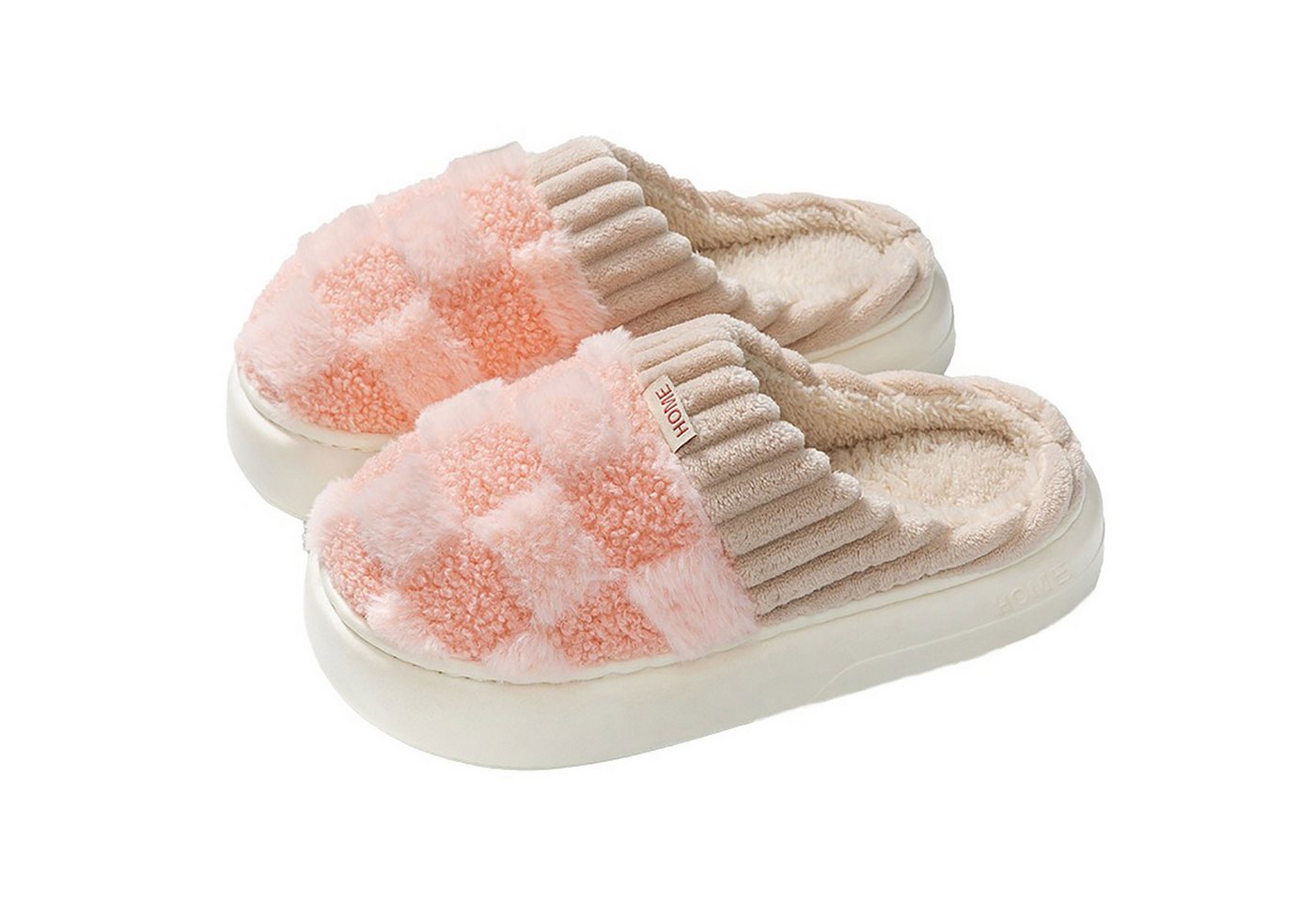 Refttenw Hausschuh Damen,Filzpantoffeln,für Paare Plüsch Hausschuhe,Warme Plüsch Hausschuhe