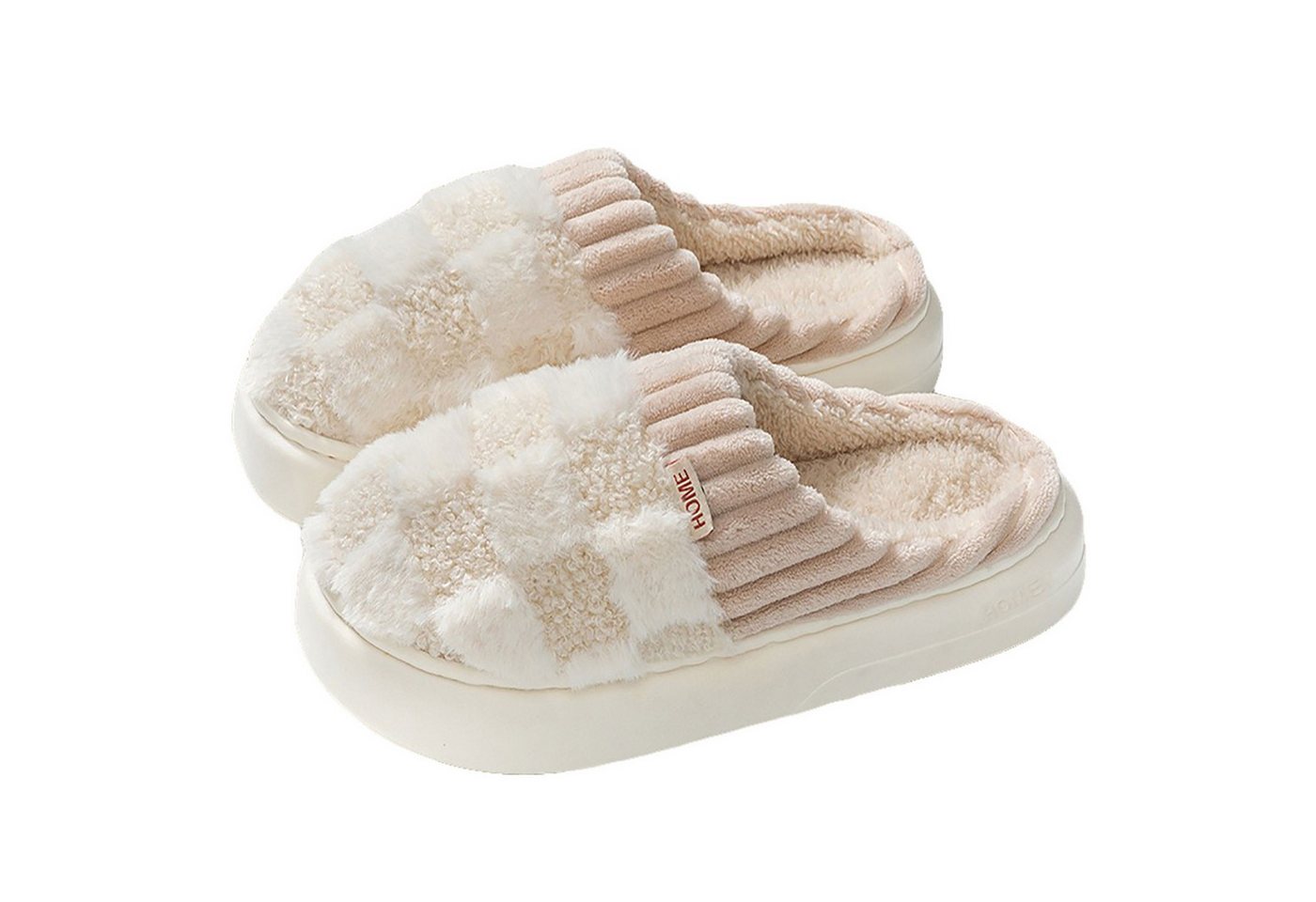 Refttenw Hausschuh Damen,Filzpantoffeln,für Paare Plüsch Hausschuhe,Warme Plüsch Hausschuhe
