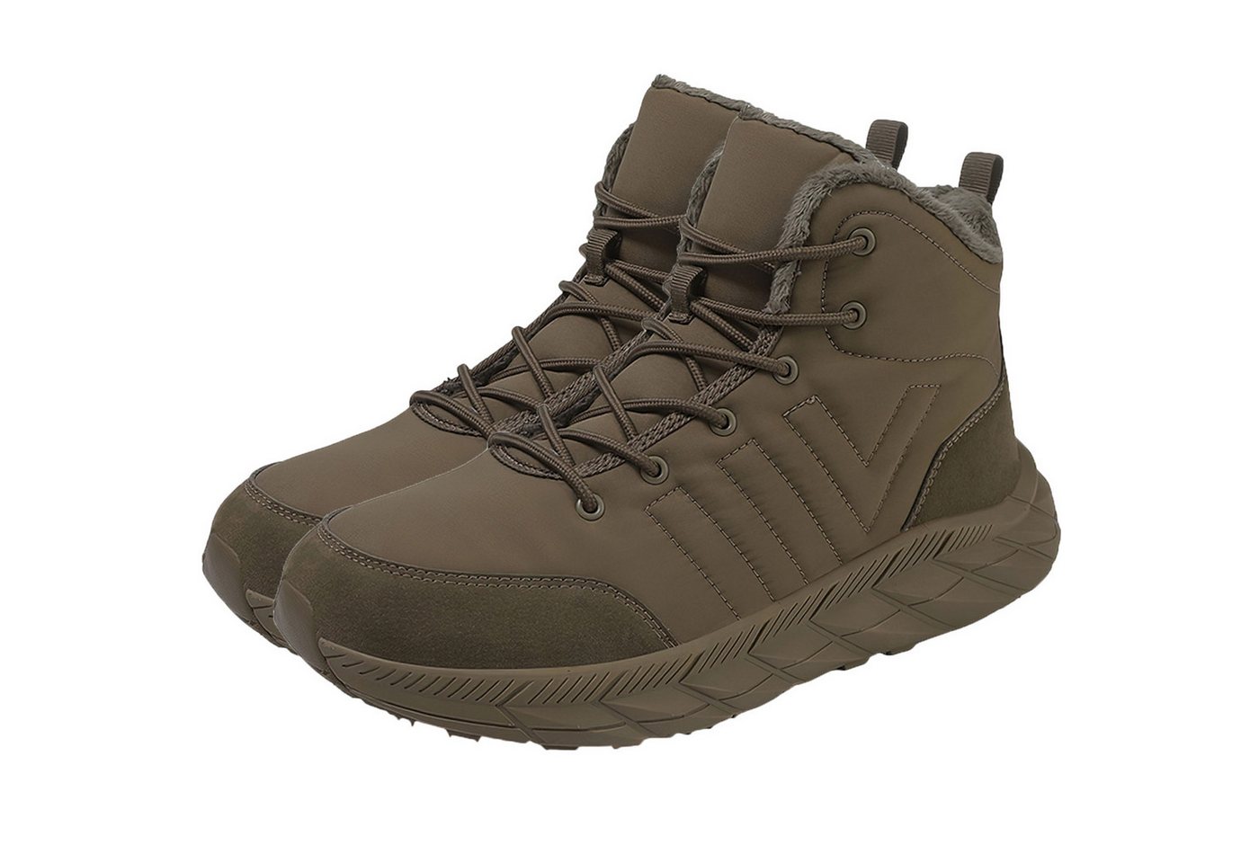 Refttenw Winterschuhe mit gefüttert,Schneestiefel,rutschfest,wasserabweisend Winterstiefel