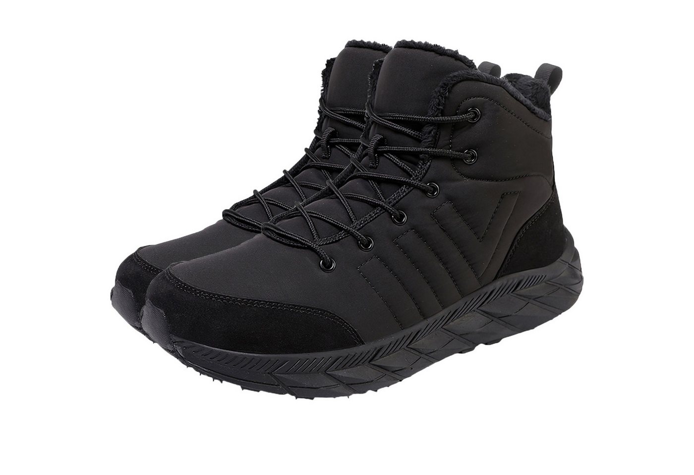 Refttenw Winterschuhe mit gefüttert,Schneestiefel,rutschfest,wasserabweisend Winterstiefel