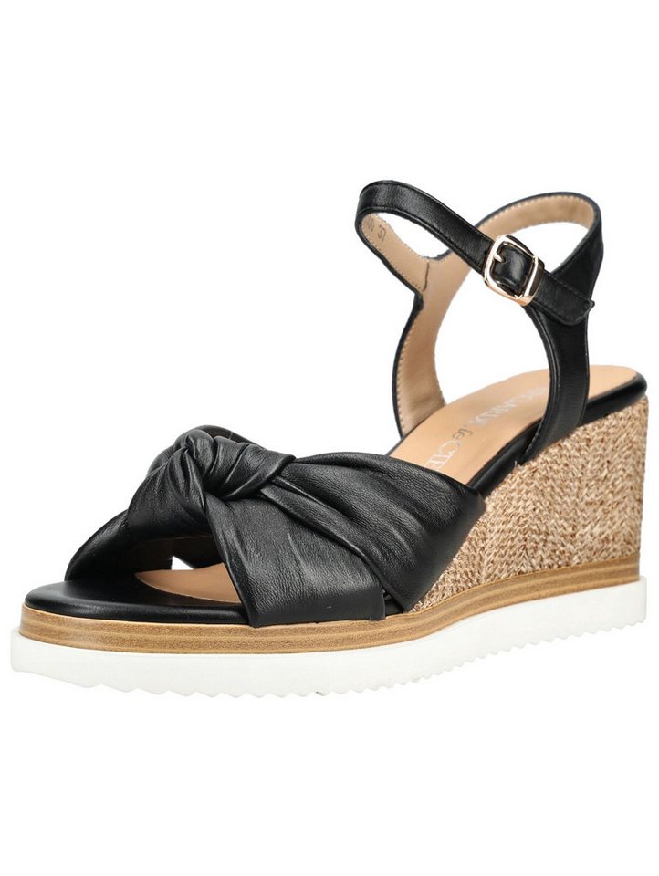 Regarde le Ciel Sandalen Leder Keilsandalette (schwarz)