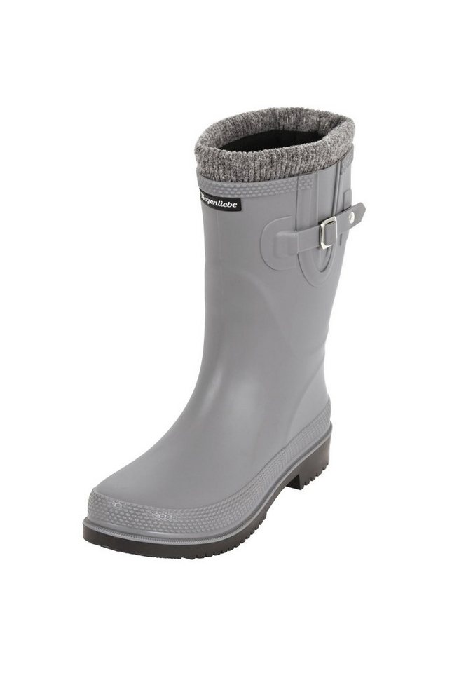 Regenliebe Pfütze-W Gummistiefel Halbschaft Regenstiefel mit Warmfutterstrumpf
