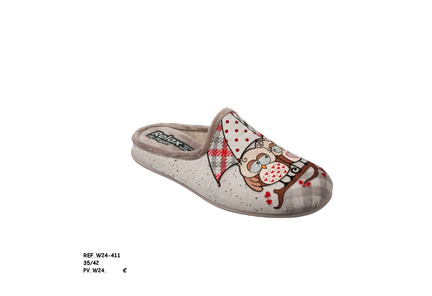 RELAX Eule Hausschuh