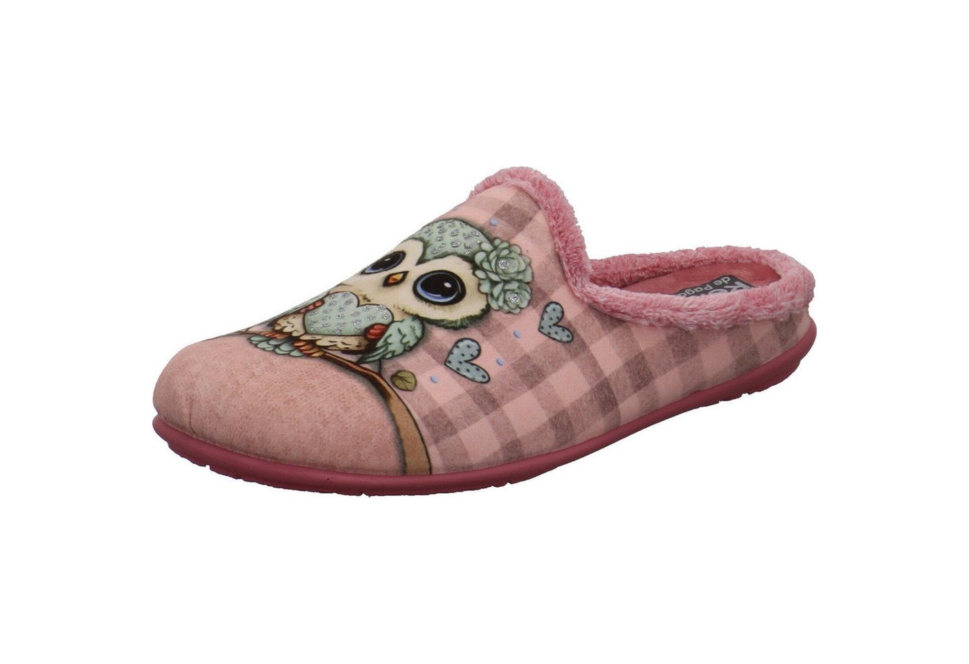 RELAX Eule mit Herz Hausschuh (rosa)