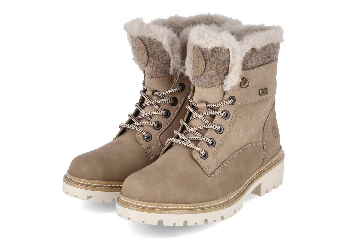 Remonte D0B81-20 Damen Textil & Synthetik beige Winterstiefel