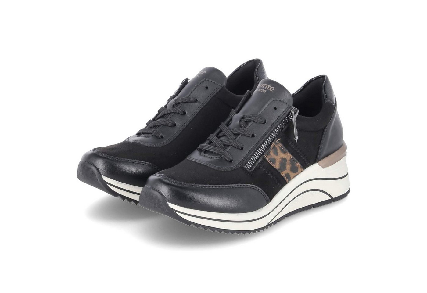 Remonte D0T09-04 Damen Textil & Synthetik schwarz Schnürschuh