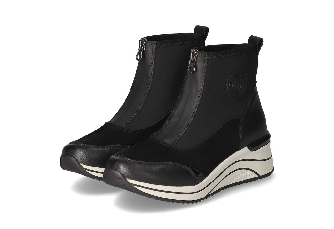 Remonte D0T78-02 Damen Textil & Synthetik schwarz Schlupfstiefel