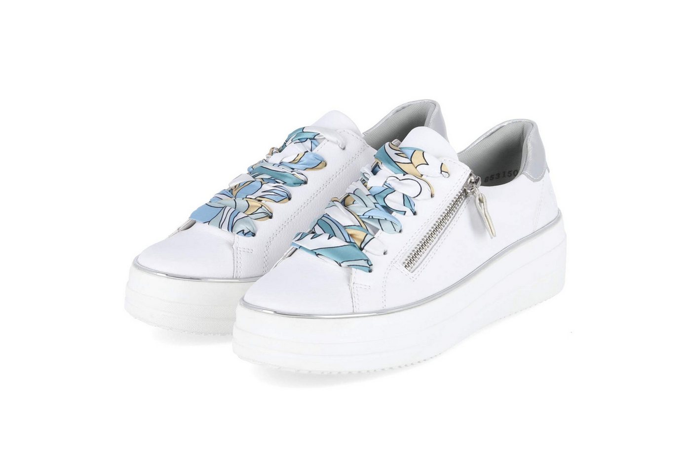 Remonte D1C06-81 Damen Glattleder white Schnürschuh