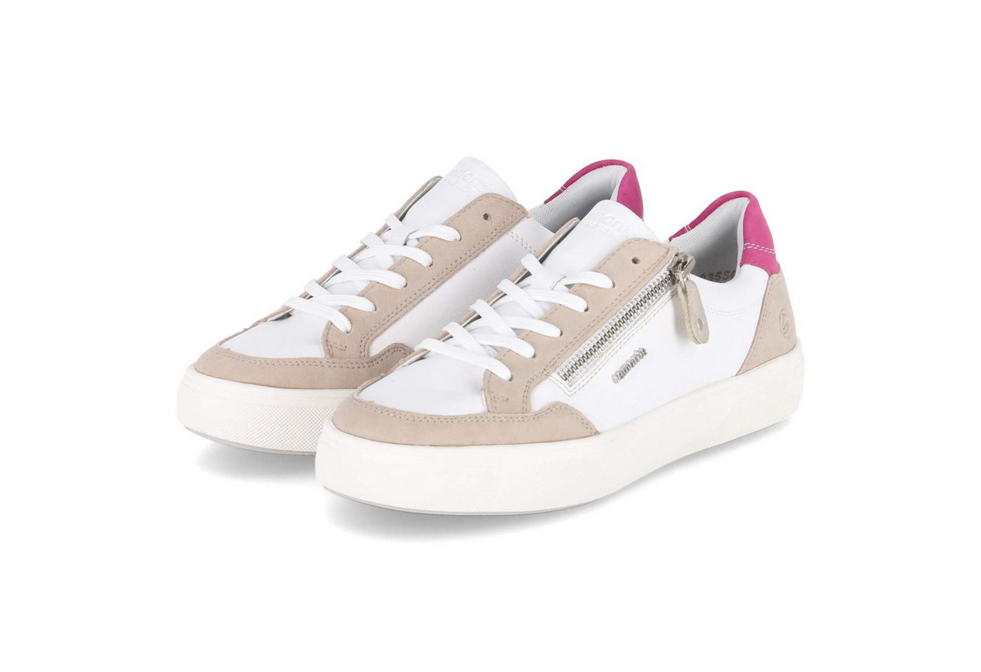 Remonte D2J01-81 Damen Glattleder weiss Schnürschuh