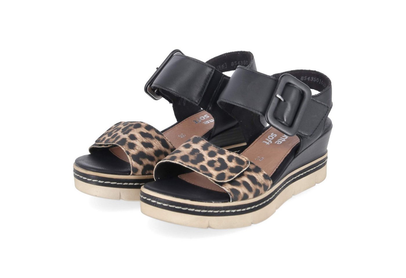Remonte D2L53-03 Damen Leder und Synthetik black Sandalette