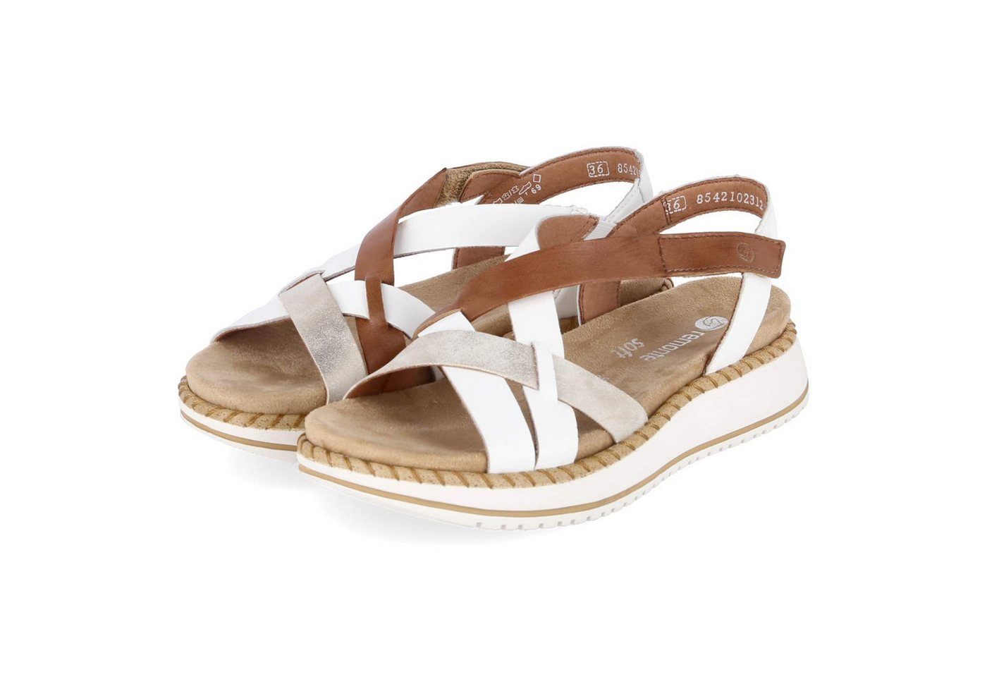 Remonte D3J53-80 Damen Glattleder white Sandalette