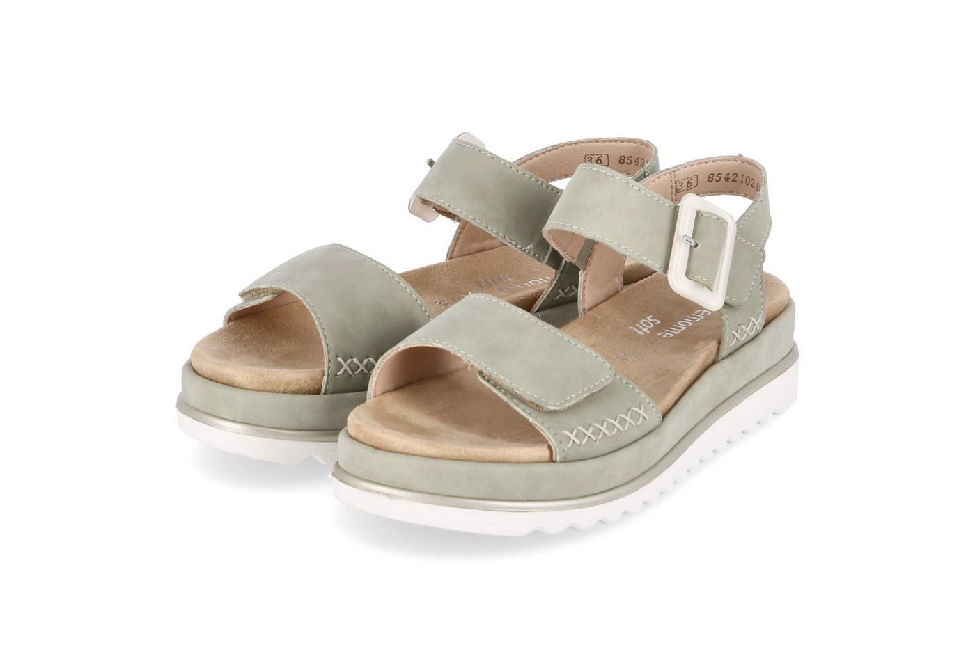 Remonte D3P53-52 Damen Rauleder green Sandalette