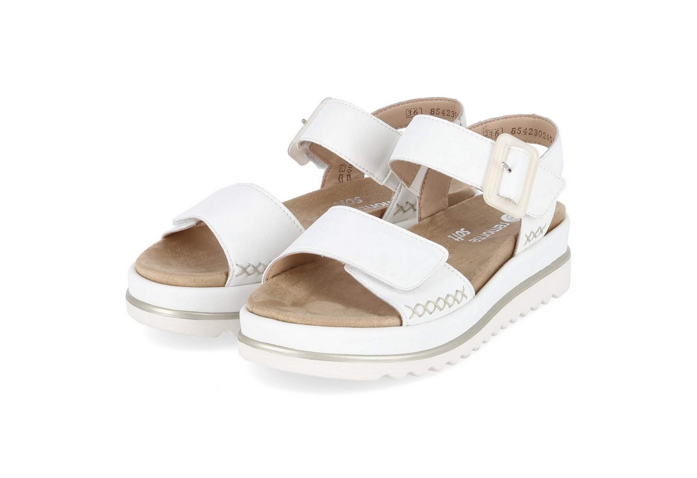 Remonte D3P53-80 Damen Glattleder white Sandalette