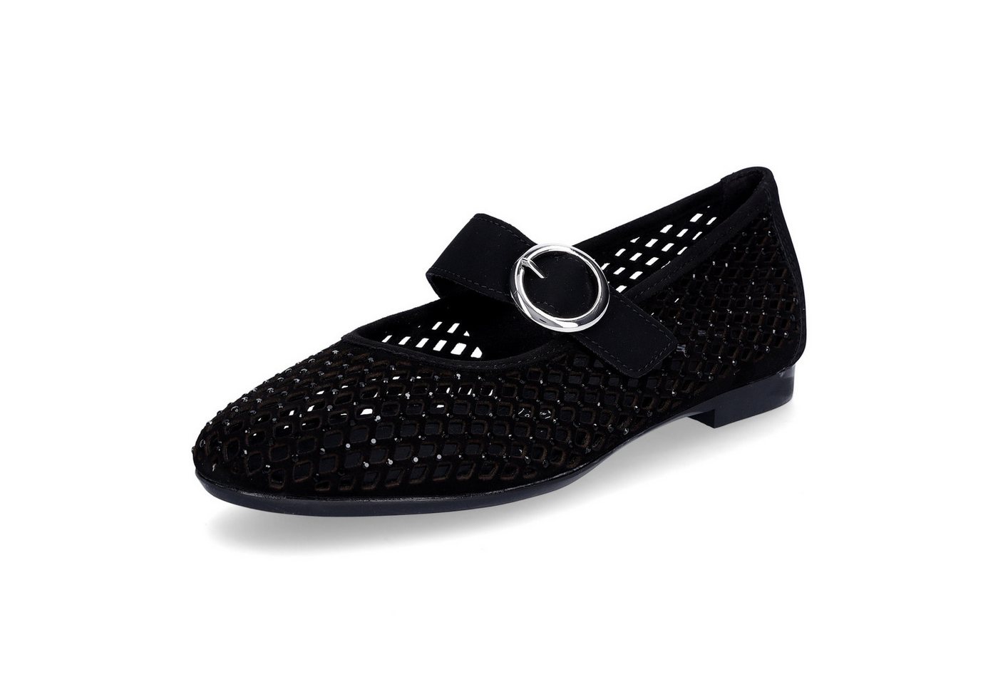 Remonte Damen Ballerina schwarz Ballerina
