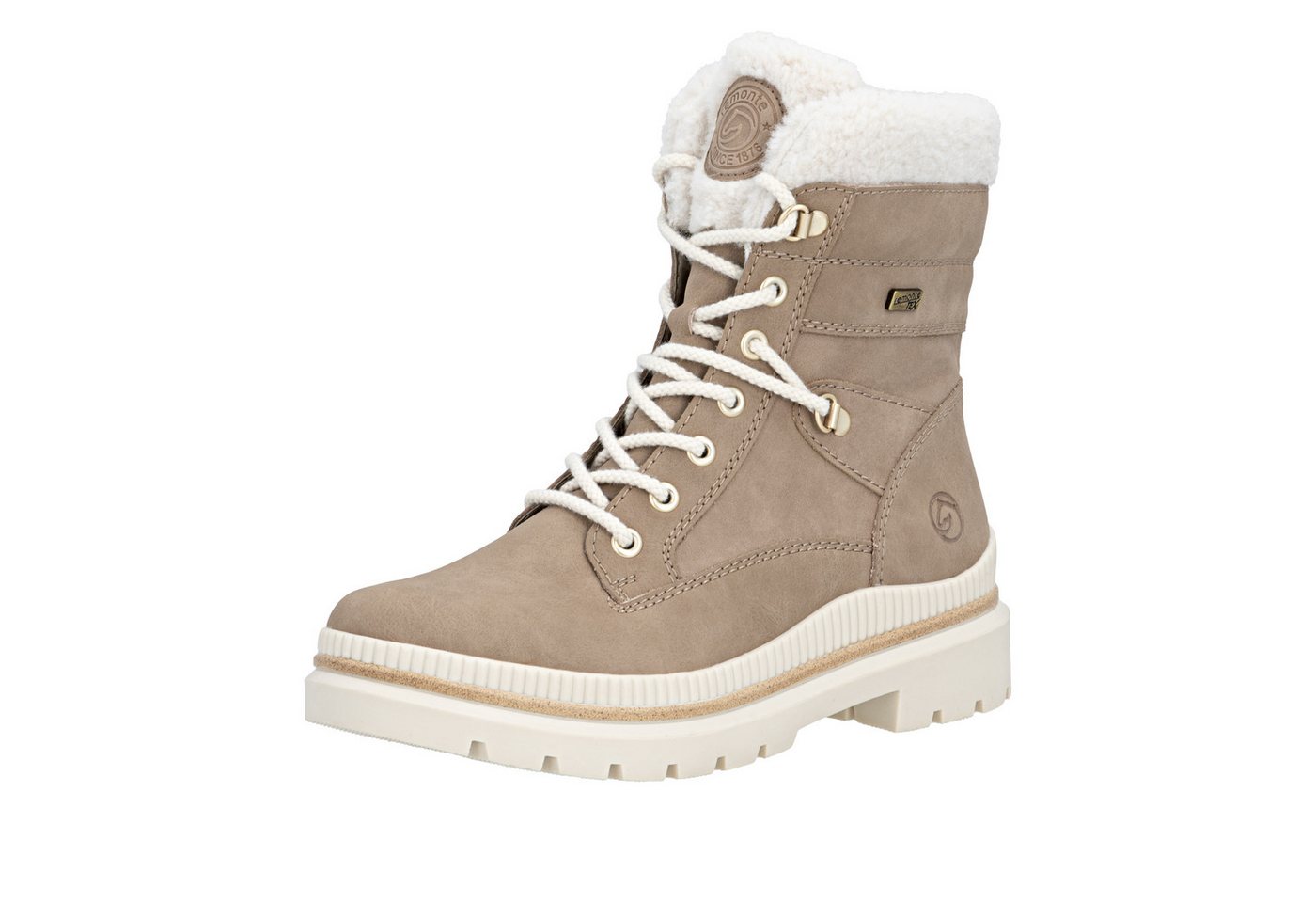 Remonte FIBER-GRIP Winterboots Schnürstiefelette, Profilsohle, mit Schurwollfutter und TEX