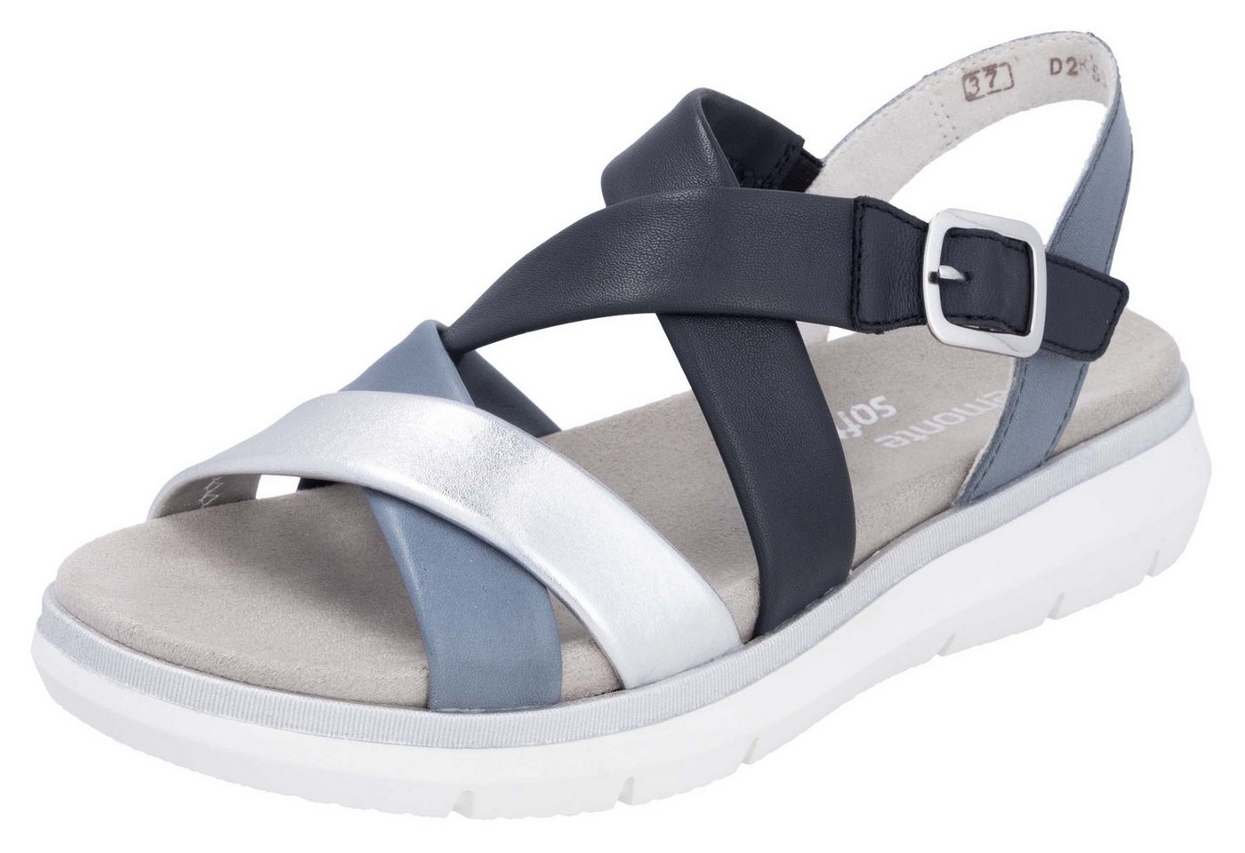 Remonte Riemchensandale, Keilabsatz, Sommerschuh, Sandalette mit Kreuzbandage