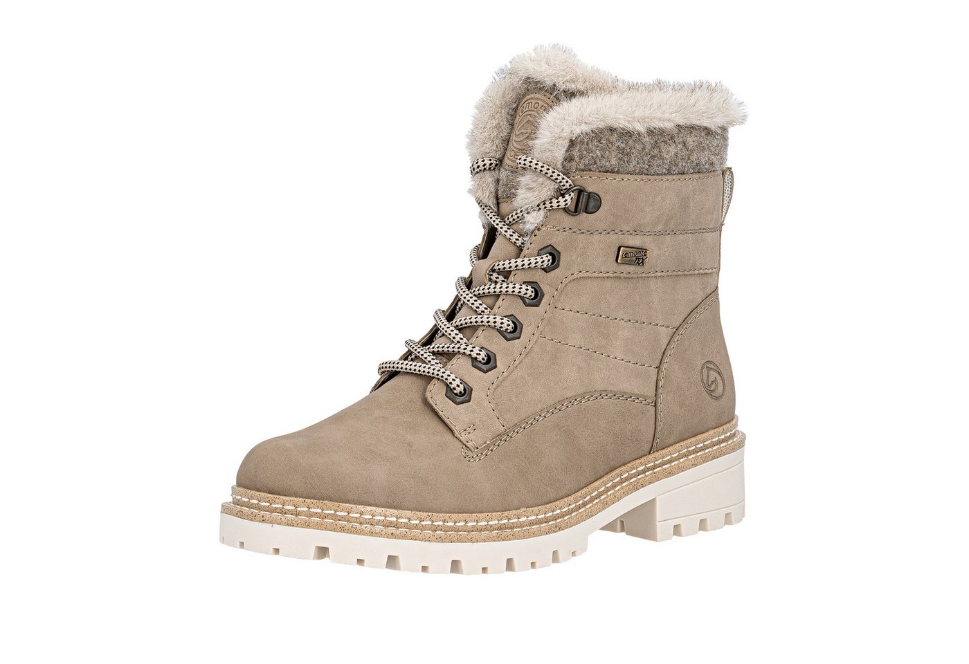 Remonte Elisabeth Hurley-Collection Winterstiefelette Schnürboots mit wasserabweisender TEX-Membran und Fiber Grip