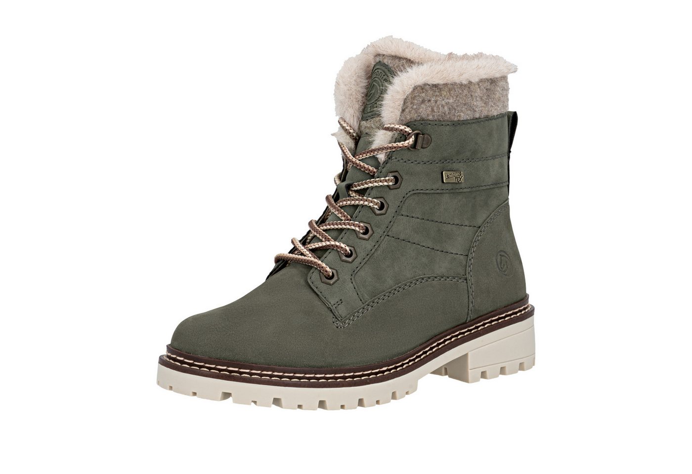 Remonte Elisabeth Hurley-Collection Winterstiefelette Schnürboots mit wasserabweisender TEX-Membran und Fiber Grip