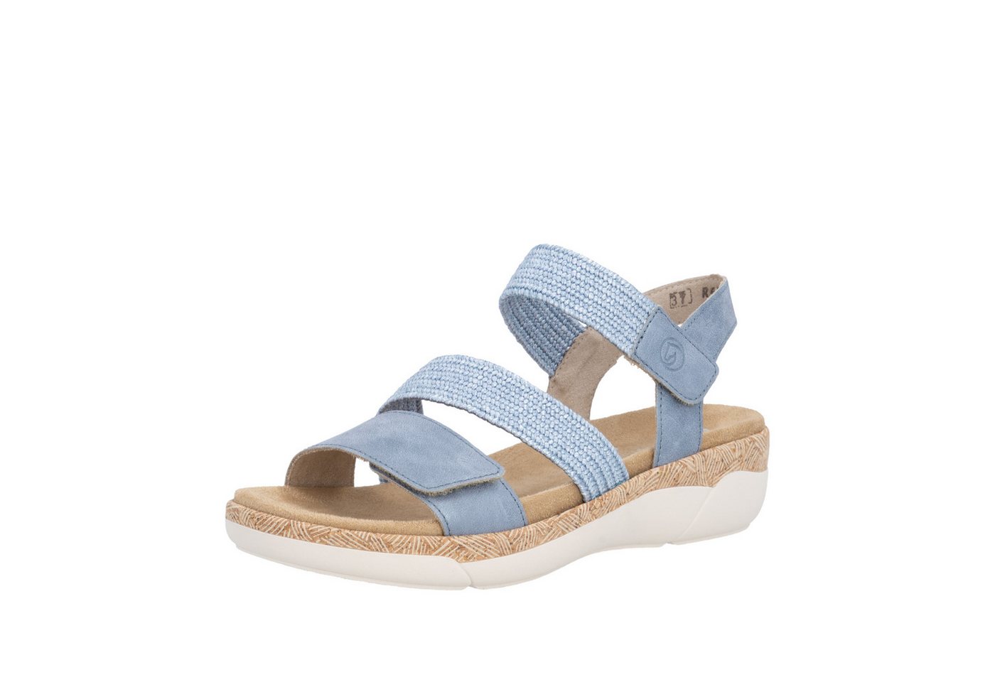 Remonte Keilsandalette Riemchensandale, Bequemschuh, Sommerschuh mit Soft-Fußbett (blau)