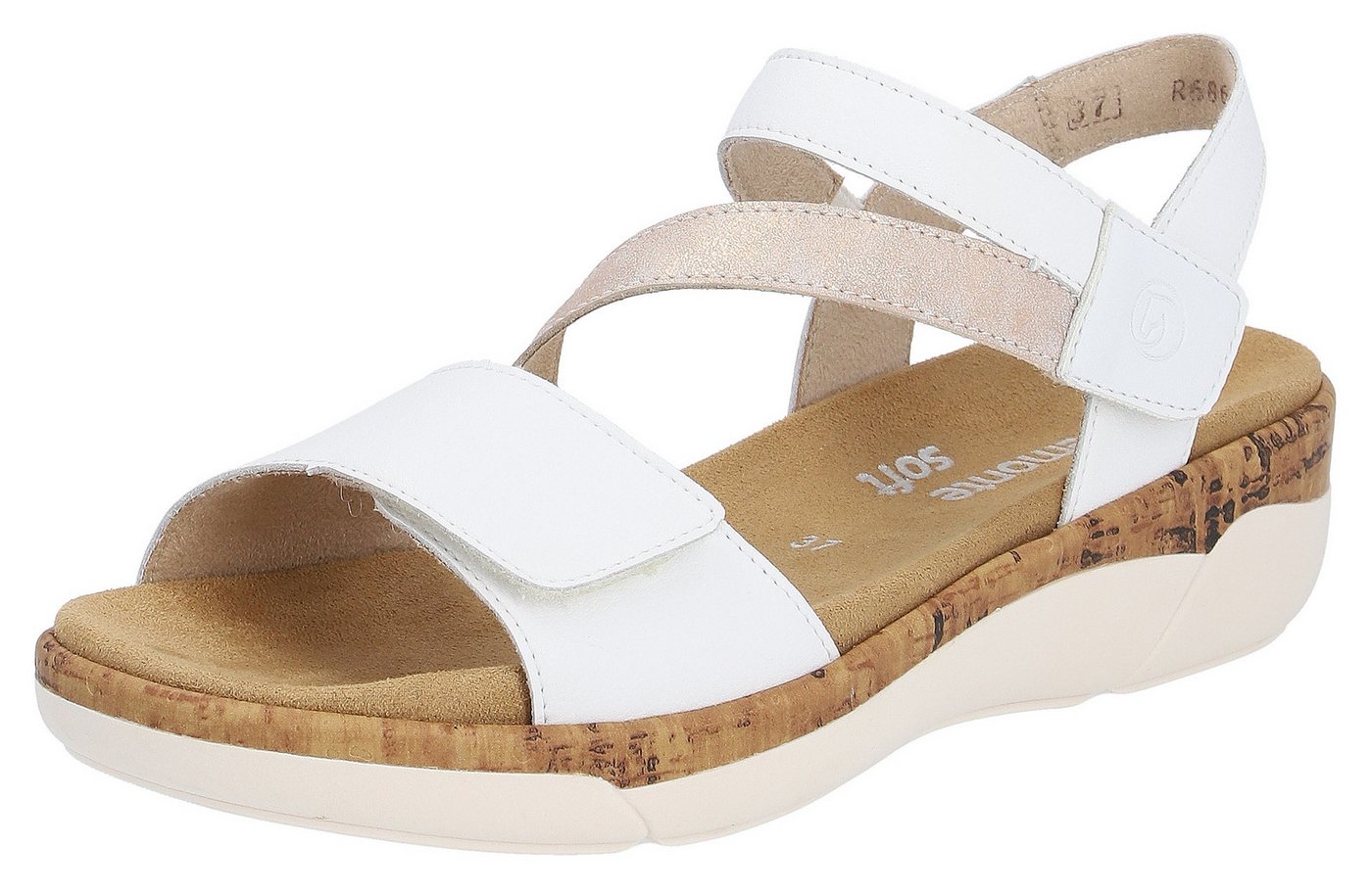 Remonte Keilsandalette, Sommerschuh, Klettschuh, Riemchensandale mit Softfußbett