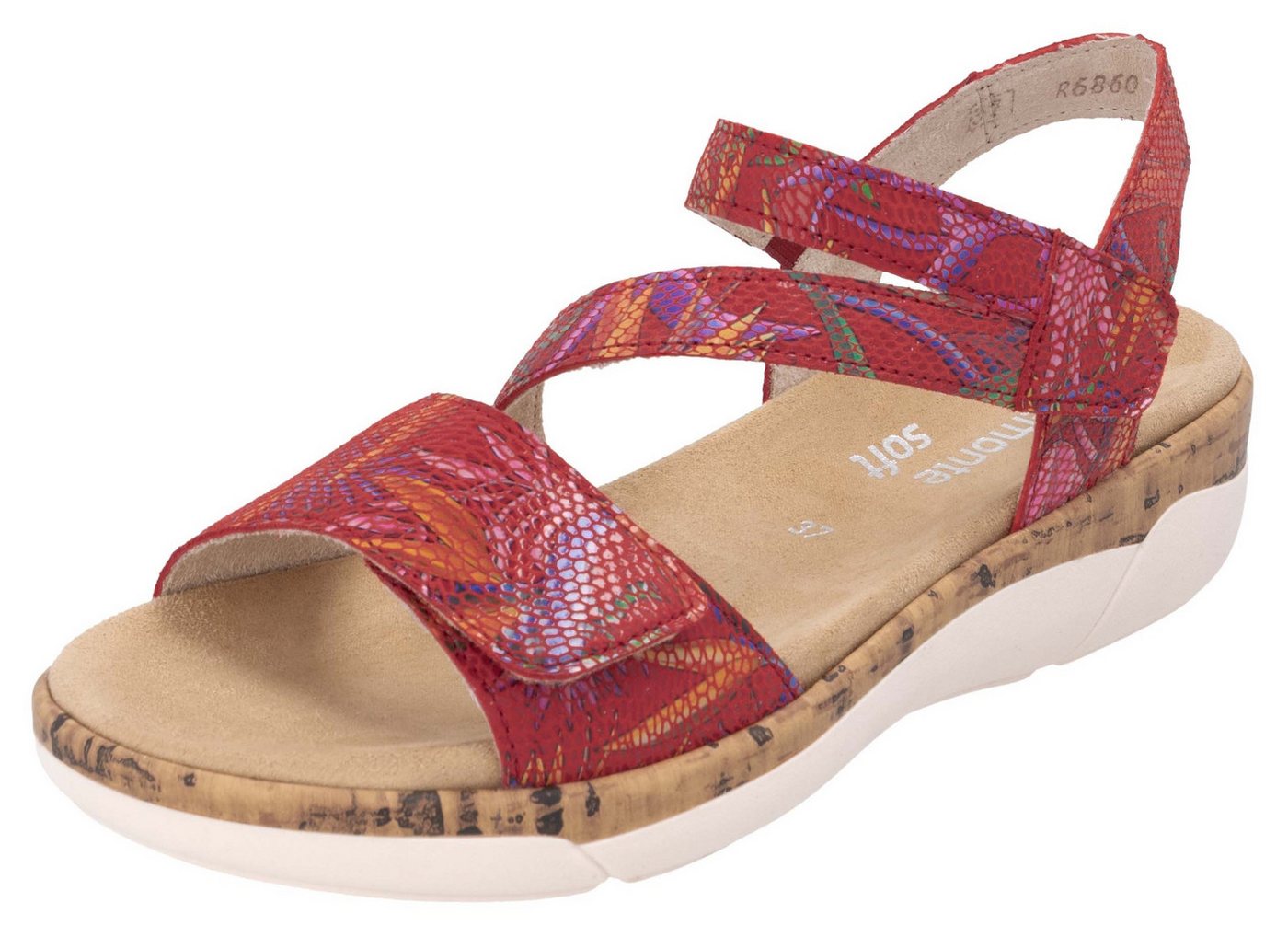 Remonte Keilsandalette, Sommerschuh, Klettschuh, Riemchensandale mit Softfußbett