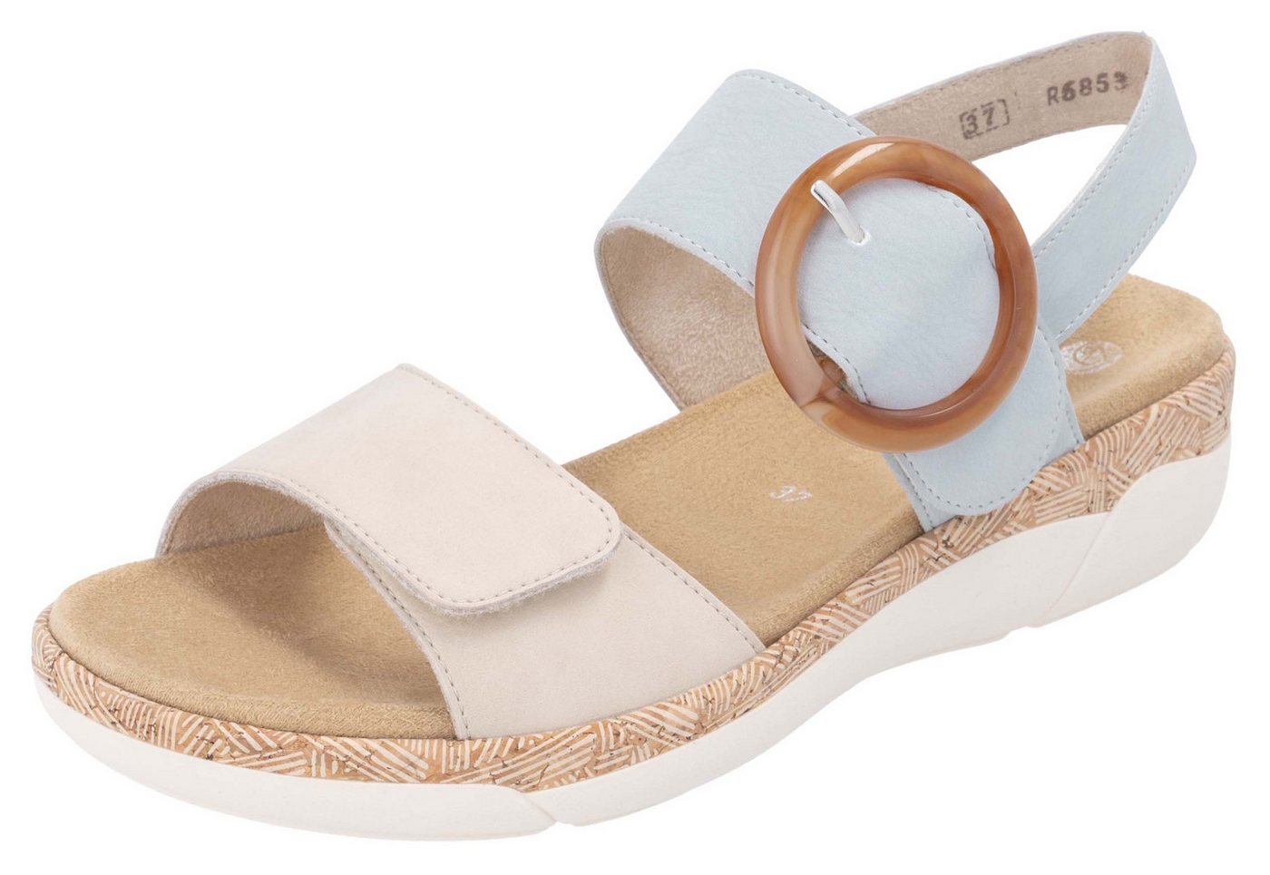 Remonte Keilsandalette Sommerschuh, Riemchensandale, praktische Klettverschlüsse