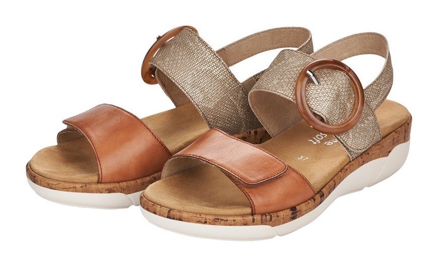Remonte Keilsandalette Sommerschuh, Riemchensandale, praktische Klettverschlüsse