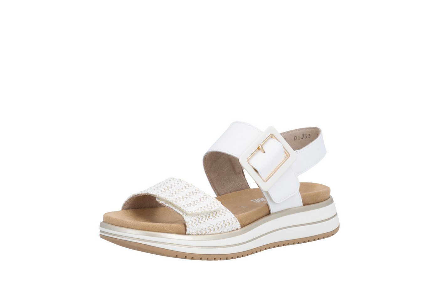 Remonte Keilsandalette, Sommerschuh, Sandale, Komfortschuh mit praktischen Klettverschlüssen